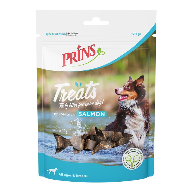 Prins Treats Salmon kārumi suņiem, 120g