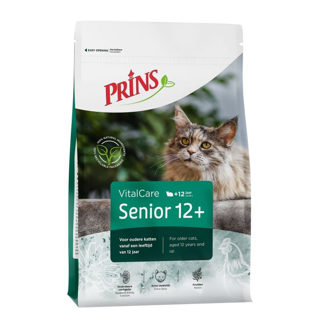 Prins VitalCare Senior 12+ sausā barība kaķiem, 1,5kg