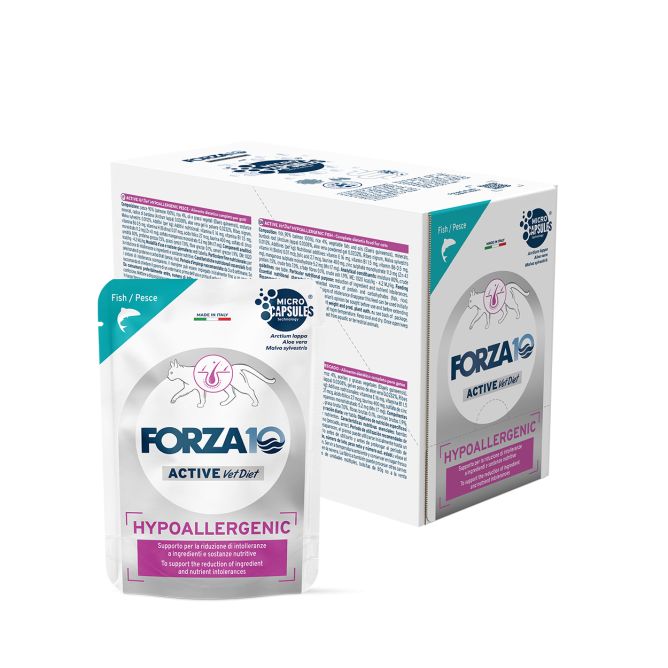Forza10 Active VetDiet Hypoallergenic konservi kaķiem ar zivi, 80g